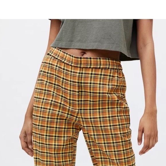 UO Plaid 90s Y2K Colette Pull-On Trouser Pants - Picture 2 of 10